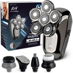 6D Head Shavers for Bald Men, Anti-Pinch Electric Razor for Men, 5-in-1 Mens Kit